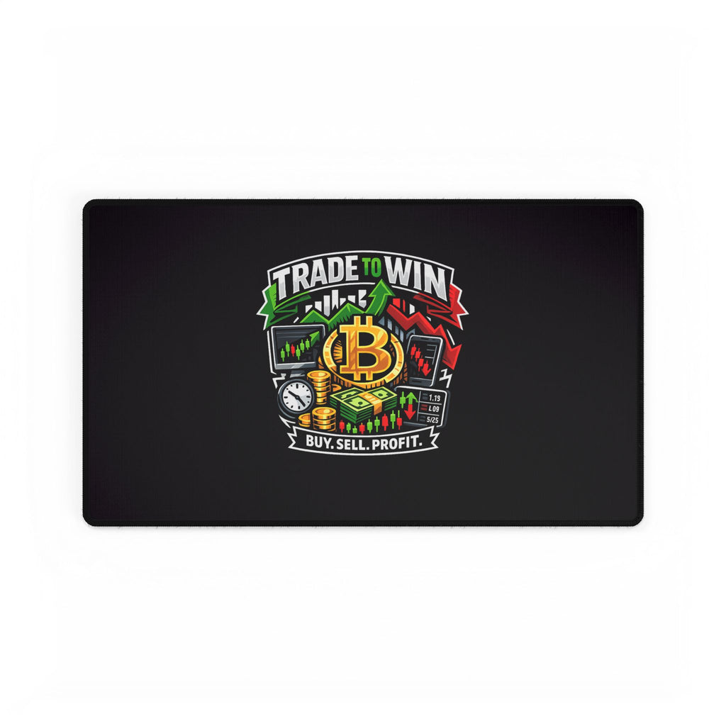 Trading Desk Mat — "Trade to Win, Buy Sell Profit" Mouse Pad