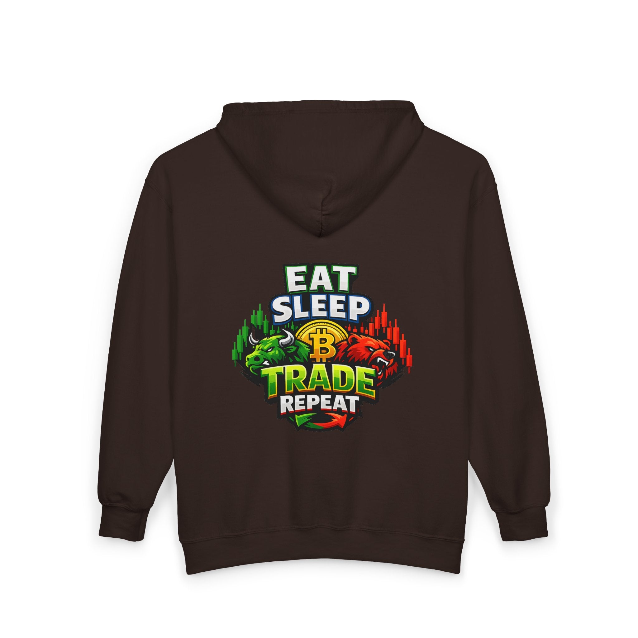 Eat Sleep Trade Repeat Zip-Up Hoodie