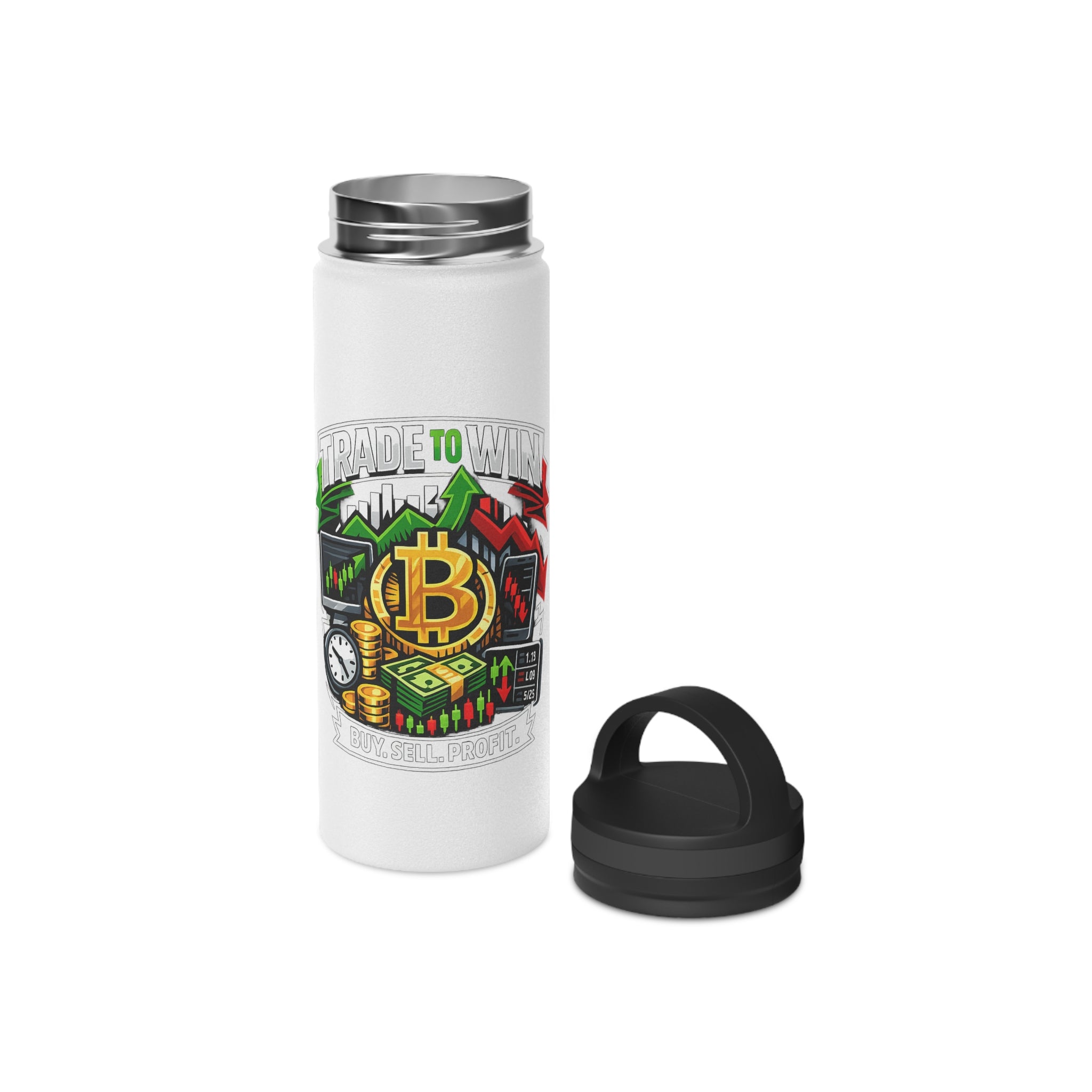 Trade to Win Stainless Steel Water Bottle — Buy Sell Profit