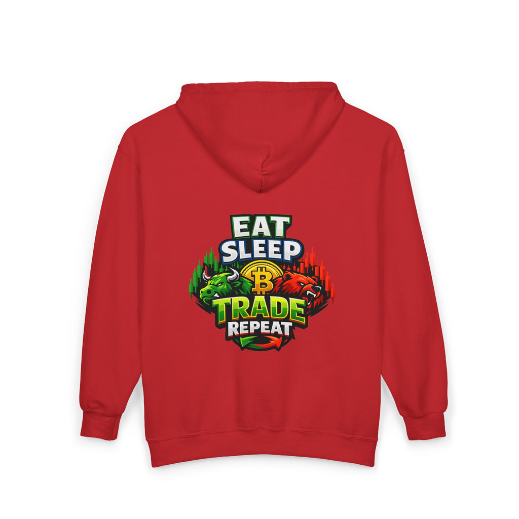 Eat Sleep Trade Repeat Zip-Up Hoodie