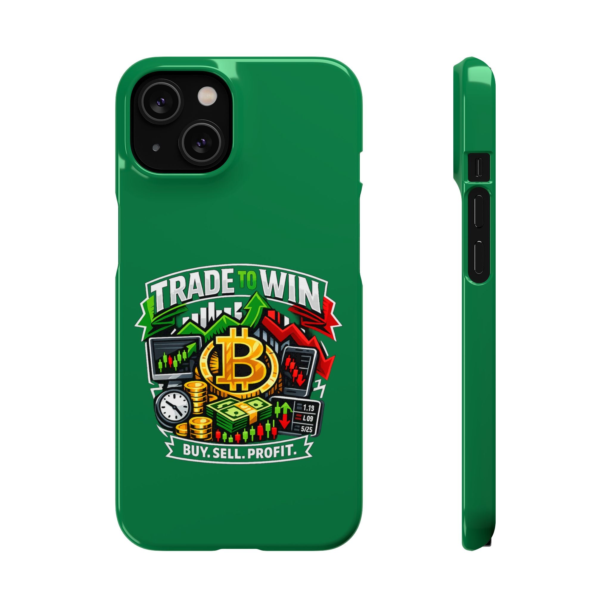 Phone Case — 'Trade to Win' Crypto Trading Design (Buy. Sell. Profit.)