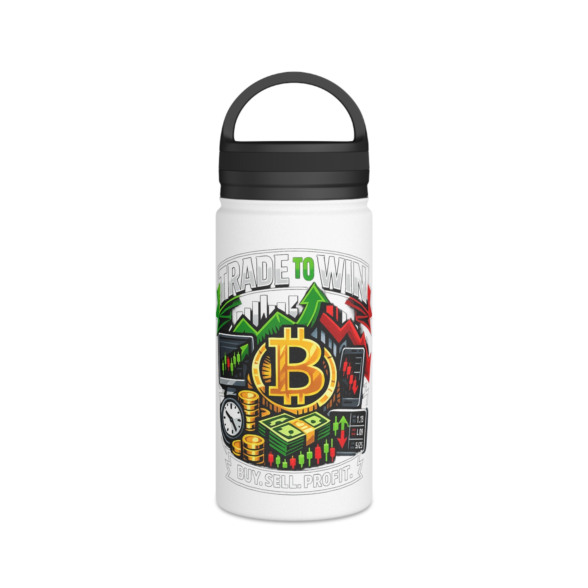 Trade to Win Stainless Steel Water Bottle — Buy Sell Profit