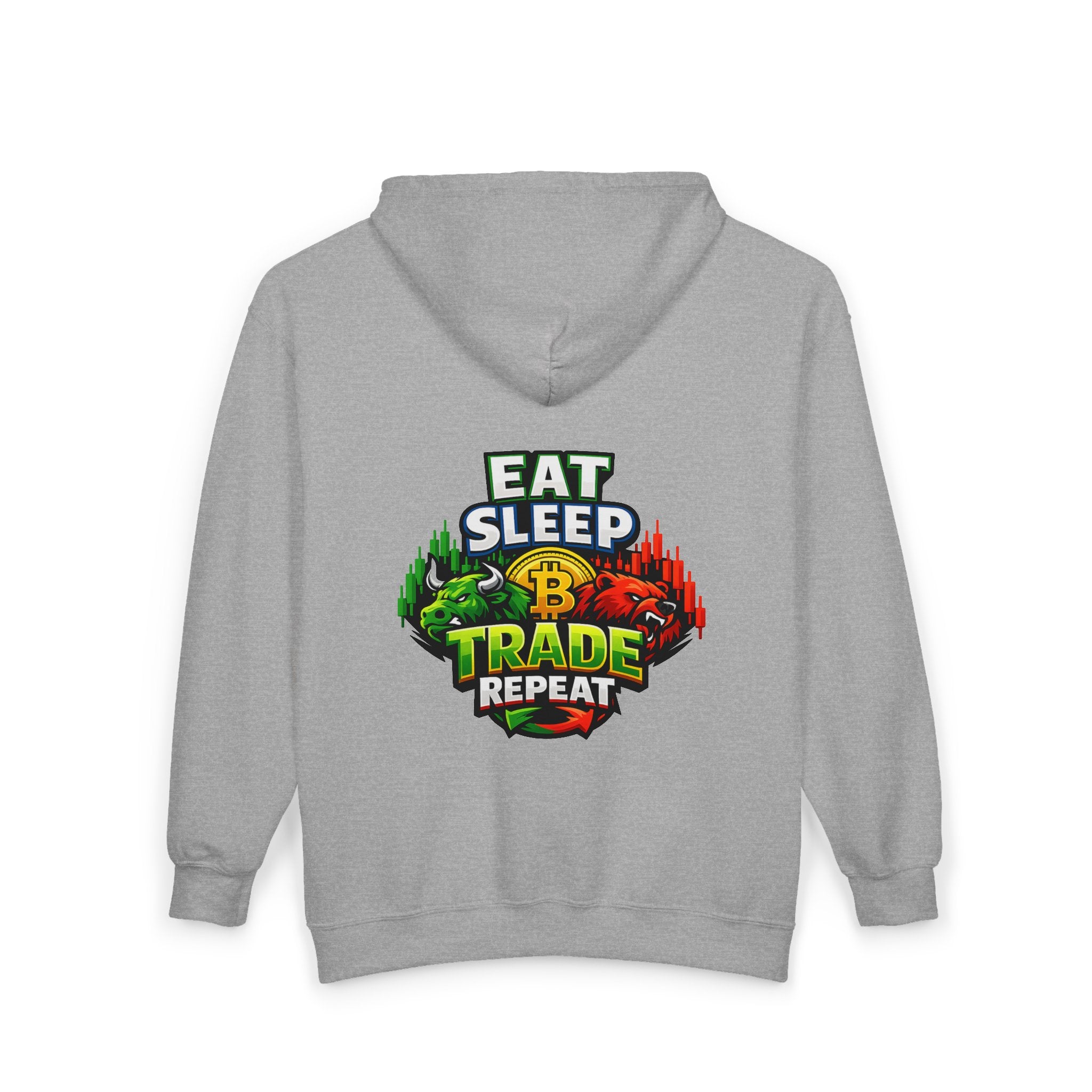 Eat Sleep Trade Repeat Zip-Up Hoodie