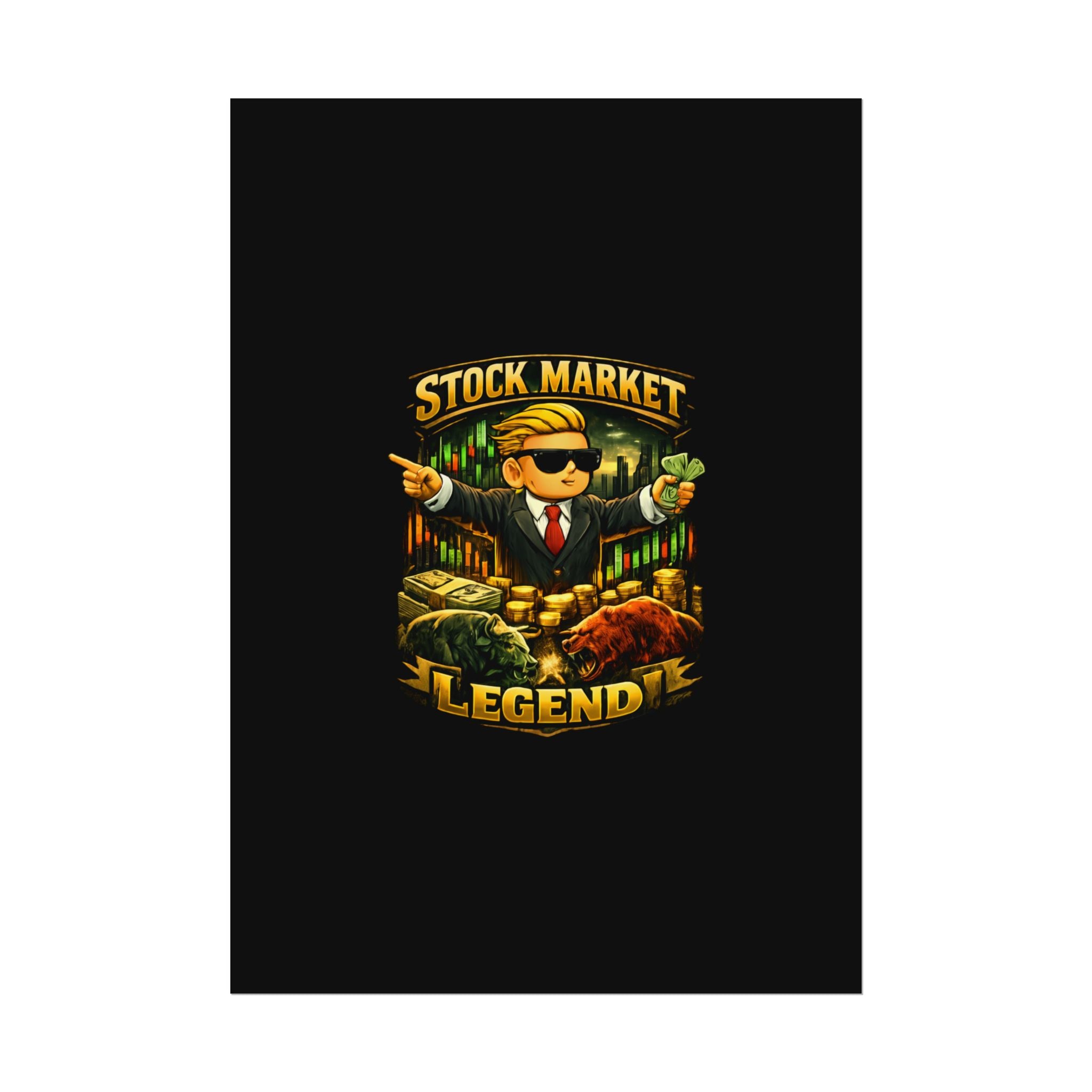 Stock Market Legend Rolled Poster — Wall Art for Traders & Finance Fans