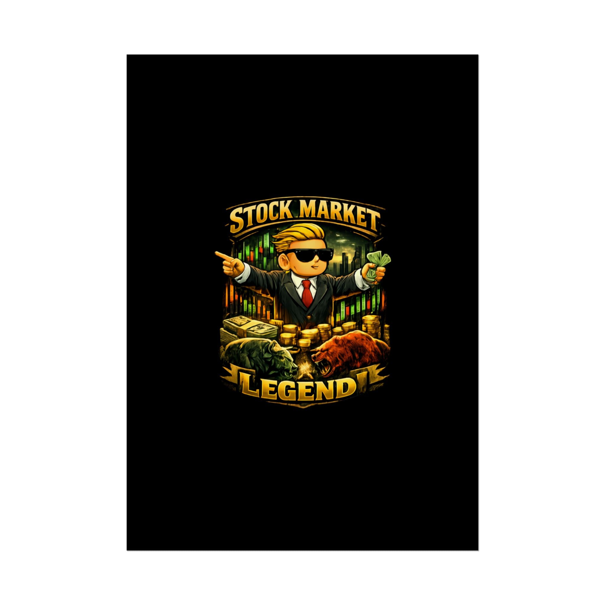 Stock Market Legend Rolled Poster — Wall Art for Traders & Finance Fans