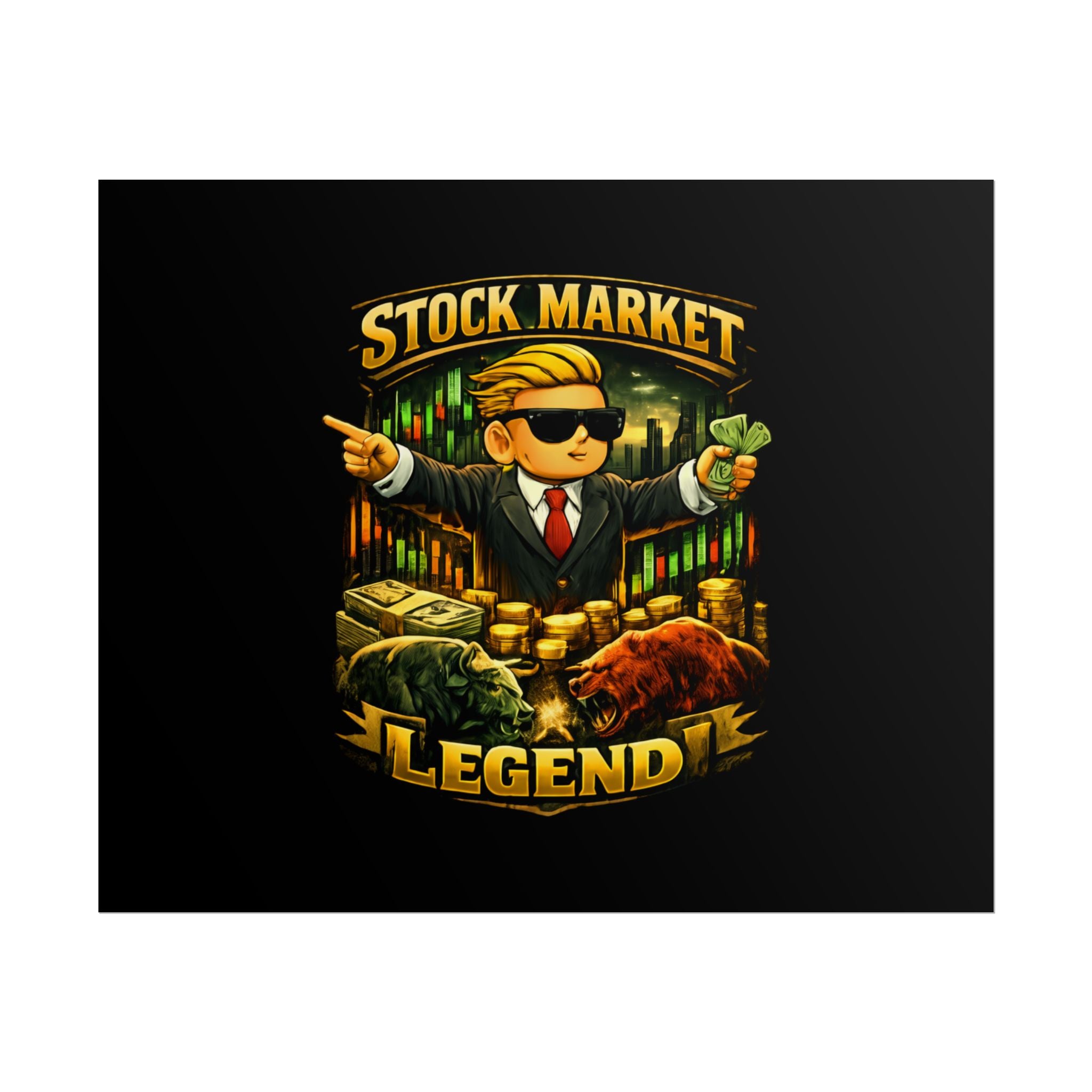 Stock Market Legend Rolled Poster — Wall Art for Traders & Finance Fans
