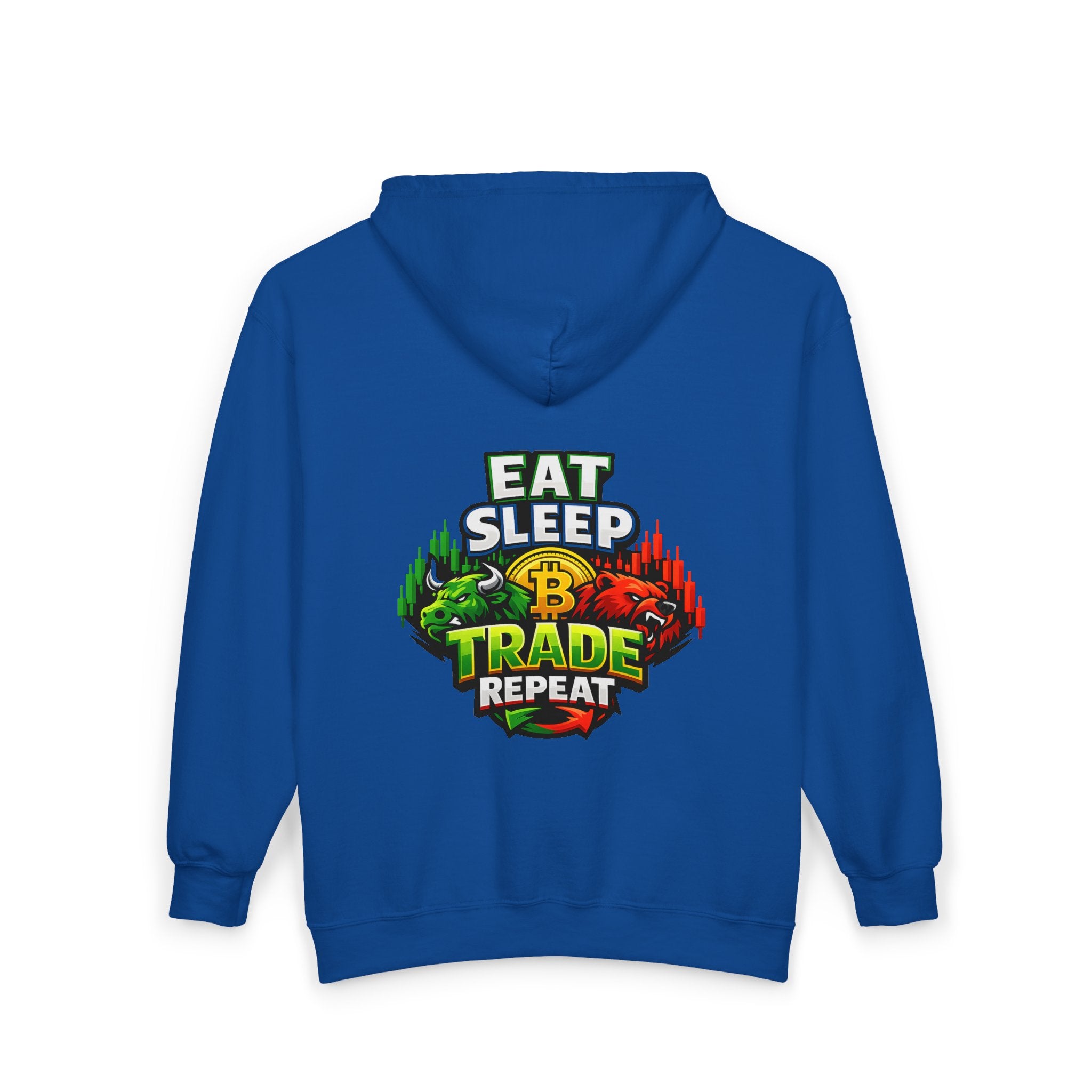 Eat Sleep Trade Repeat Zip-Up Hoodie
