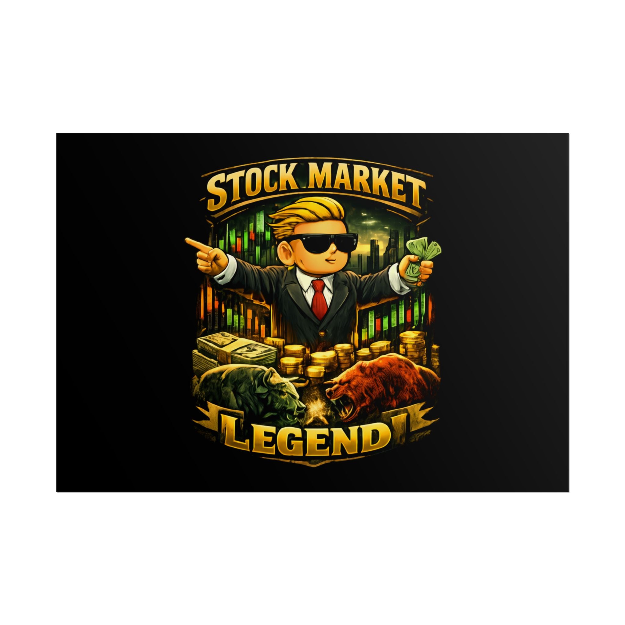Stock Market Legend Rolled Poster — Wall Art for Traders & Finance Fans