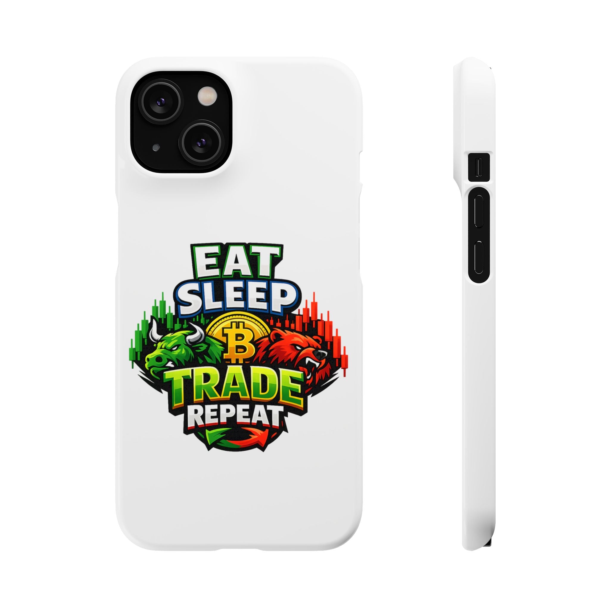 Trade Repeat Phone Case — "Eat Sleep Trade Repeat" Protective Snap Case