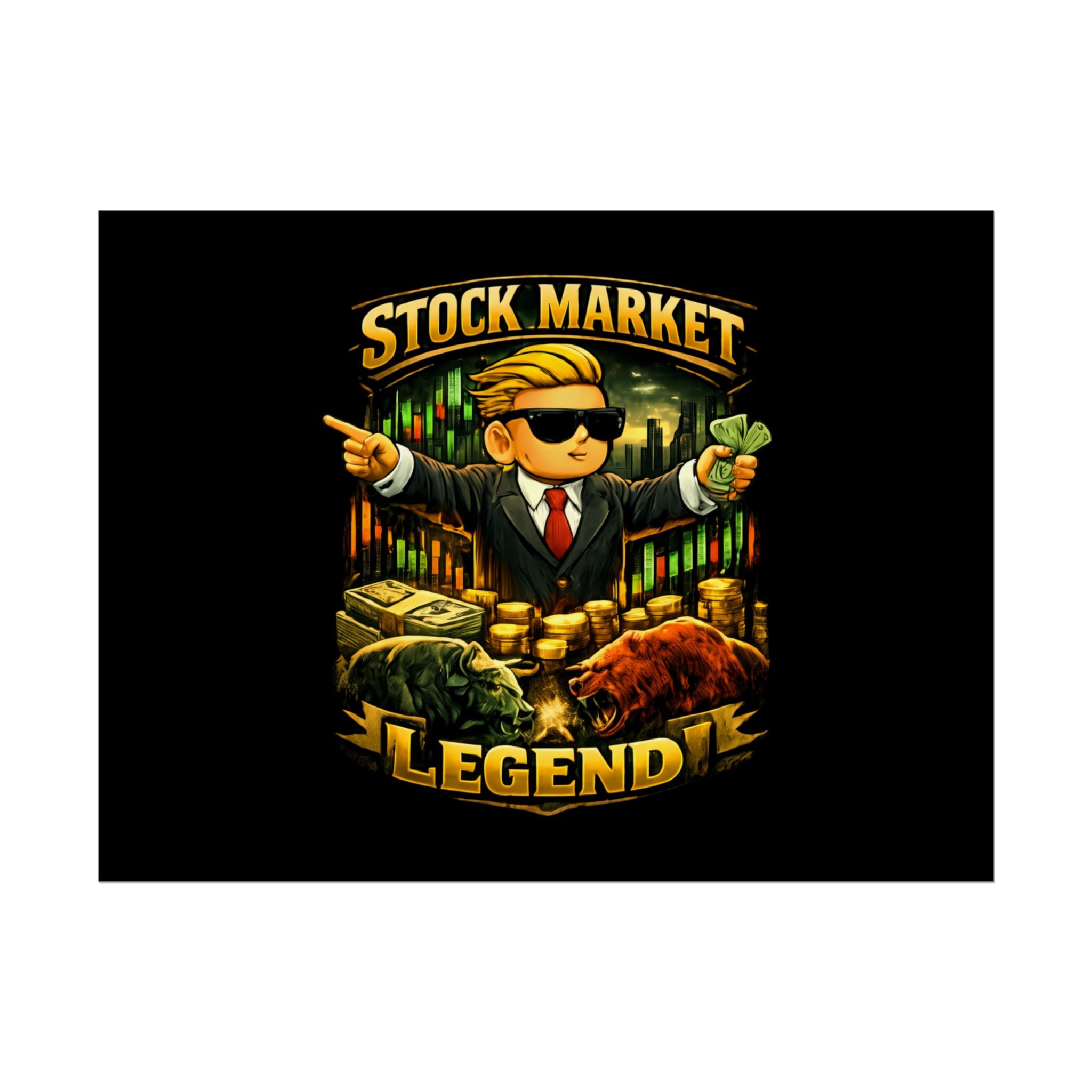 Stock Market Legend Rolled Poster — Wall Art for Traders & Finance Fans