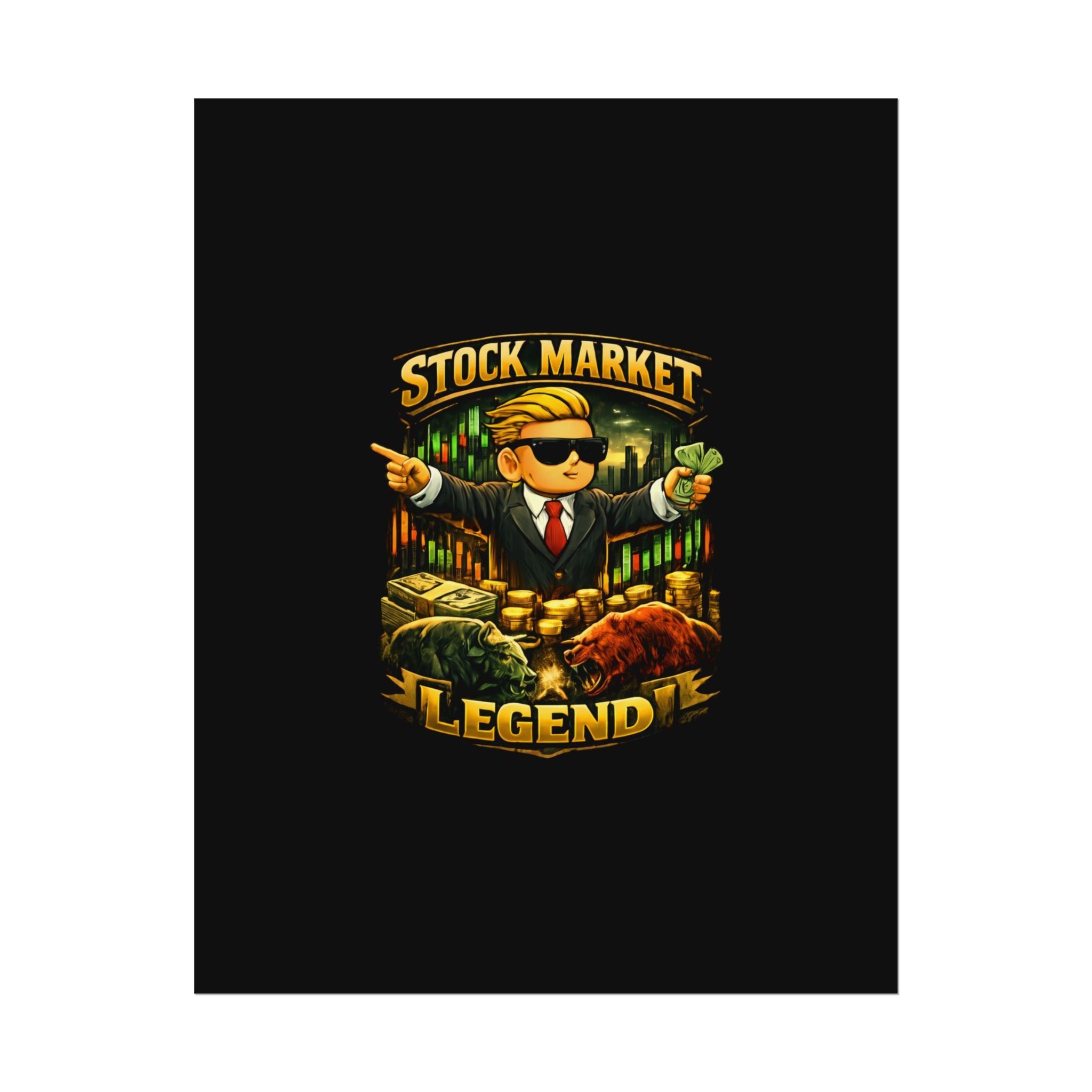 Stock Market Legend Rolled Poster — Wall Art for Traders & Finance Fans
