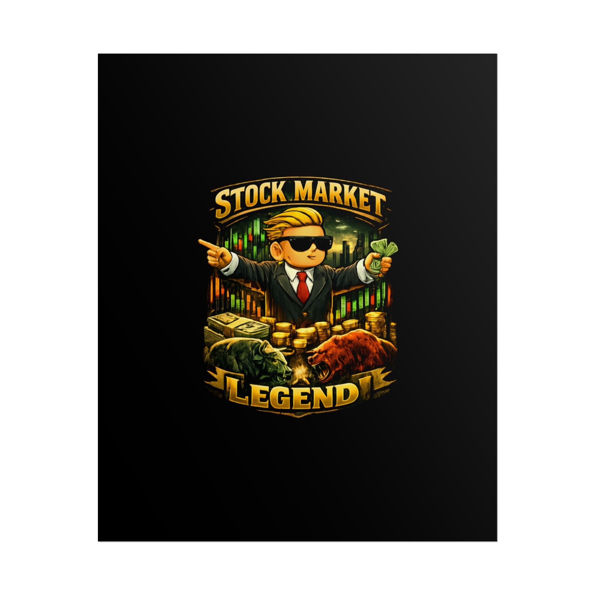 Stock Market Legend Rolled Poster — Wall Art for Traders & Finance Fans