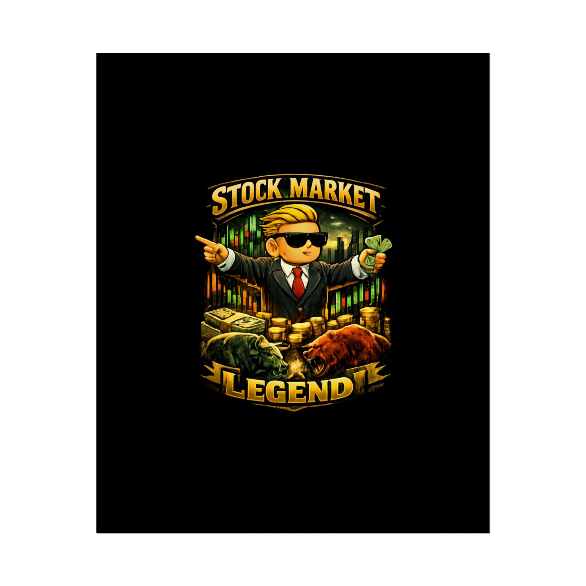 Stock Market Legend Rolled Poster — Wall Art for Traders & Finance Fans