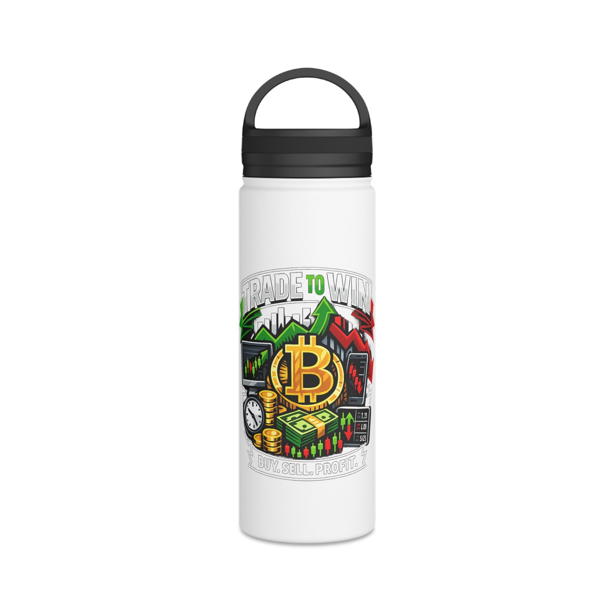 Trade to Win Stainless Steel Water Bottle — Buy Sell Profit
