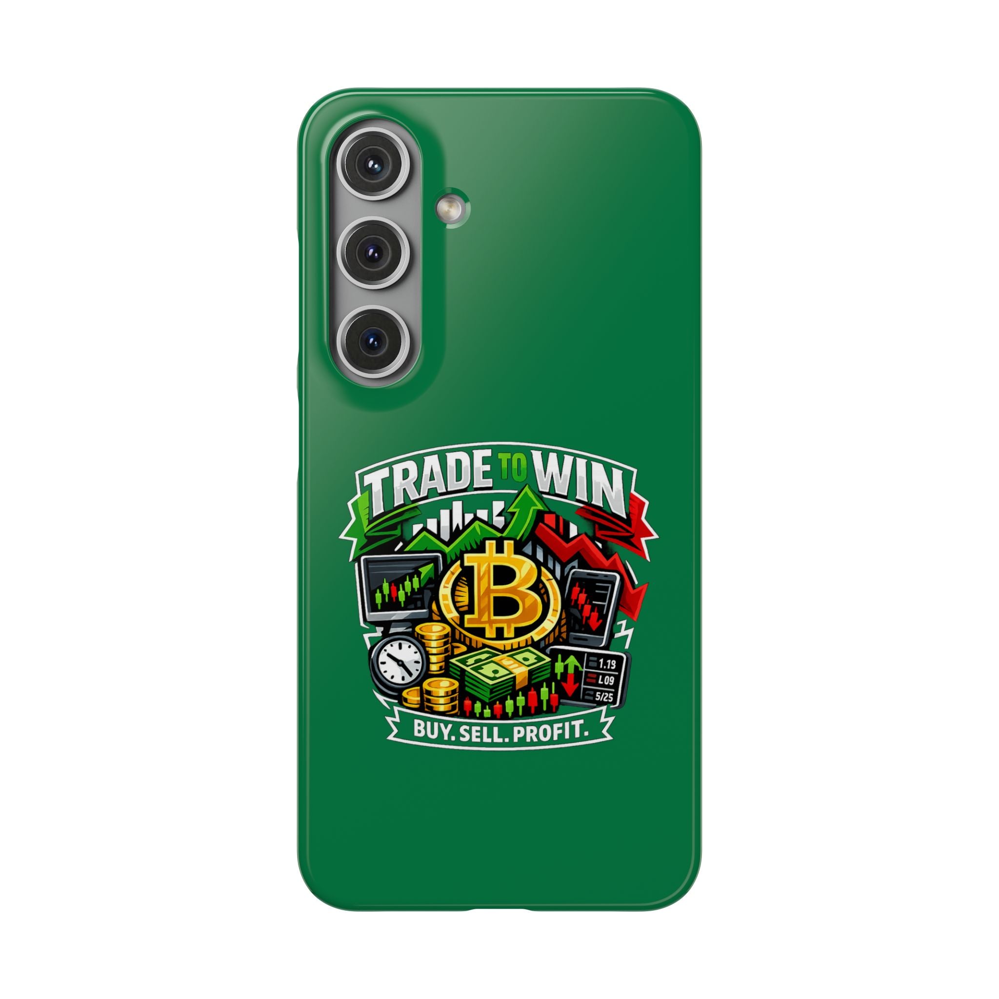 Phone Case — 'Trade to Win' Crypto Trading Design (Buy. Sell. Profit.)