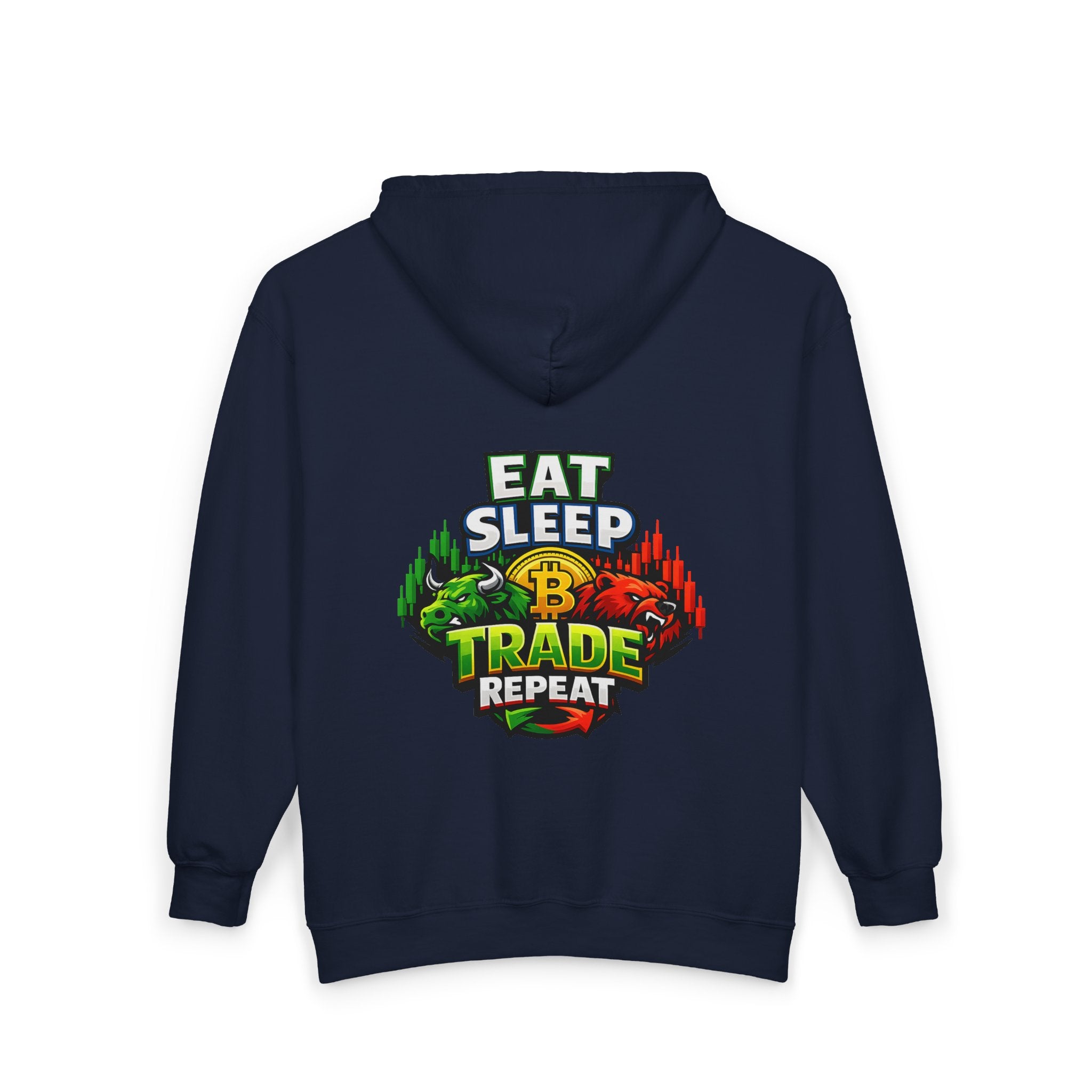 Eat Sleep Trade Repeat Zip-Up Hoodie