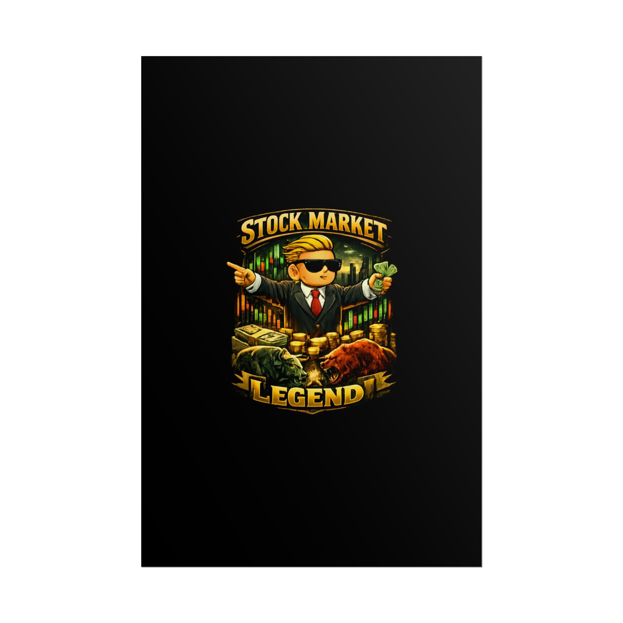 Stock Market Legend Rolled Poster — Wall Art for Traders & Finance Fans