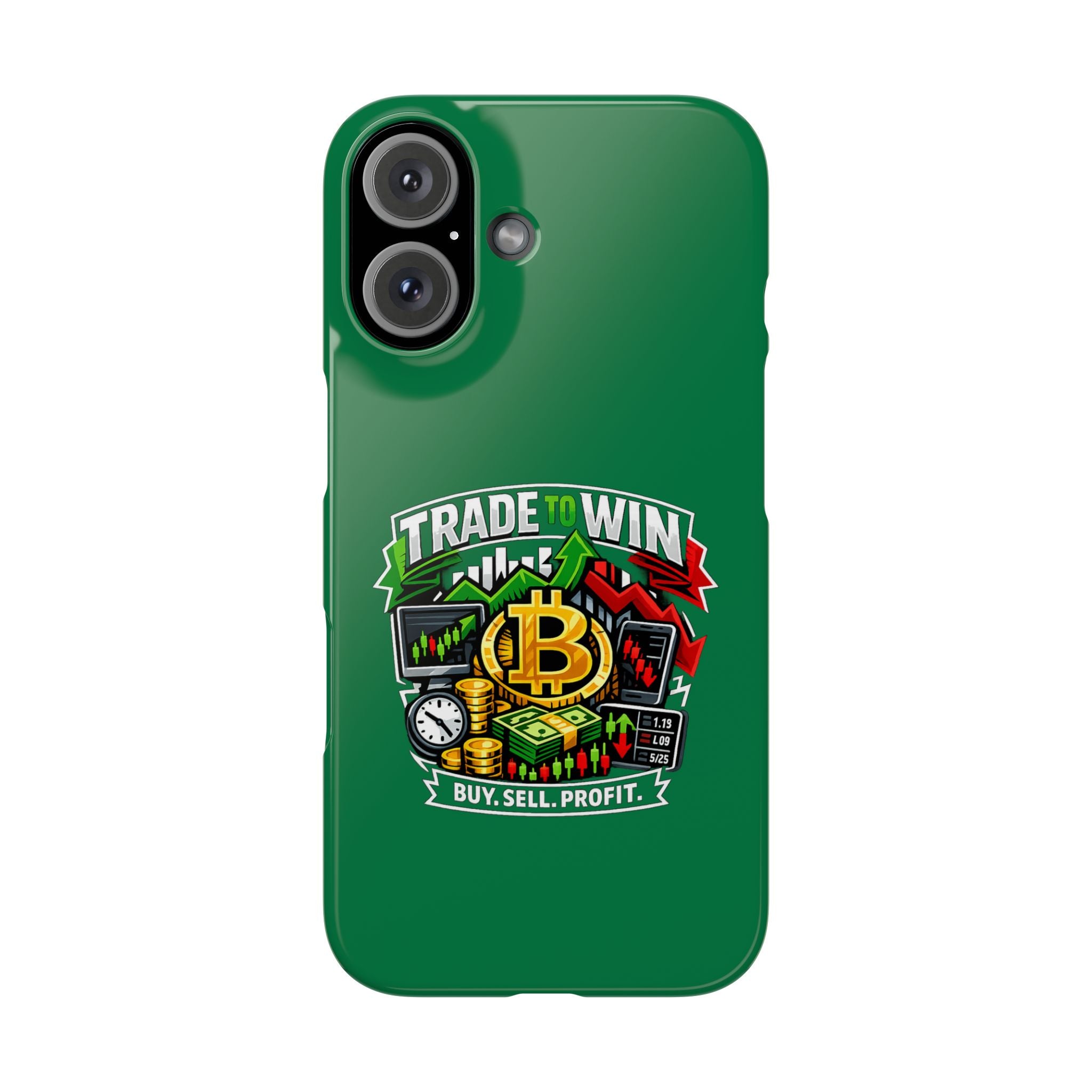 Phone Case — 'Trade to Win' Crypto Trading Design (Buy. Sell. Profit.)