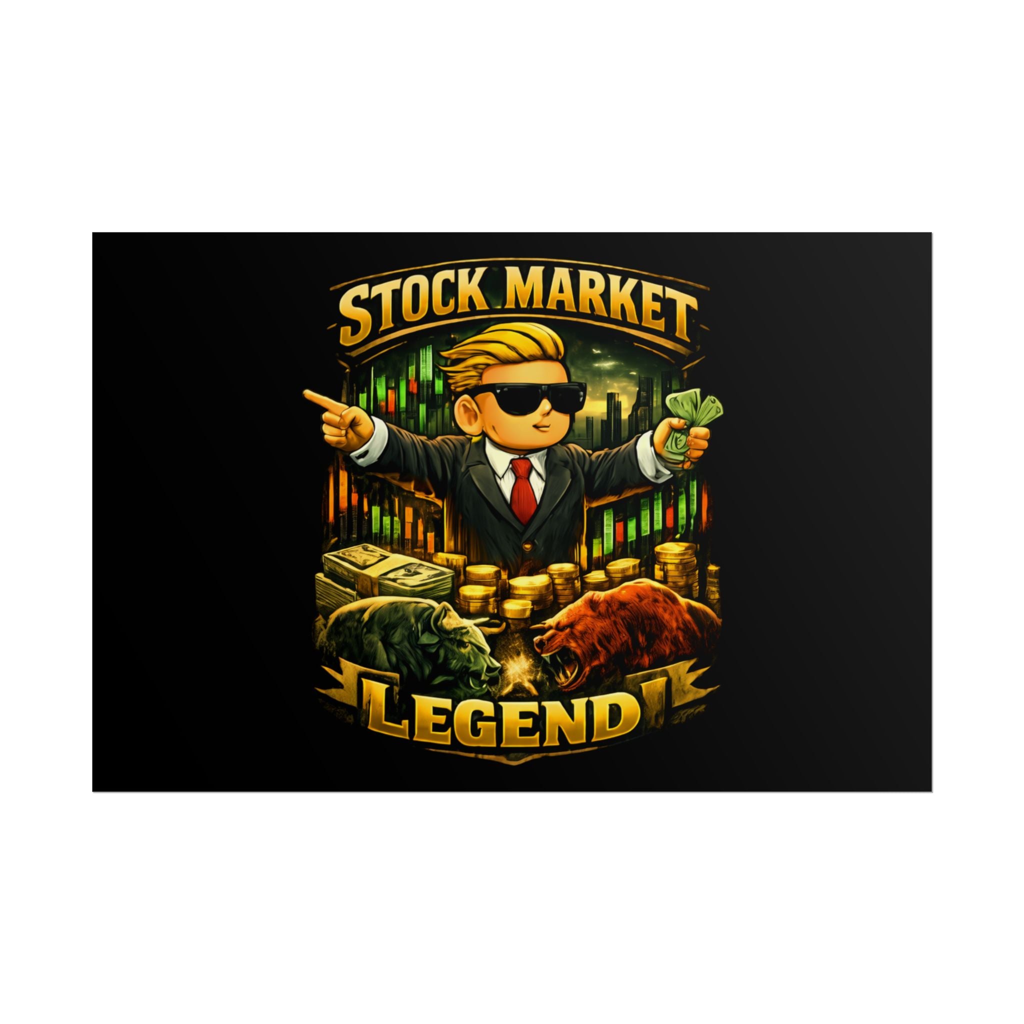 Stock Market Legend Rolled Poster — Wall Art for Traders & Finance Fans