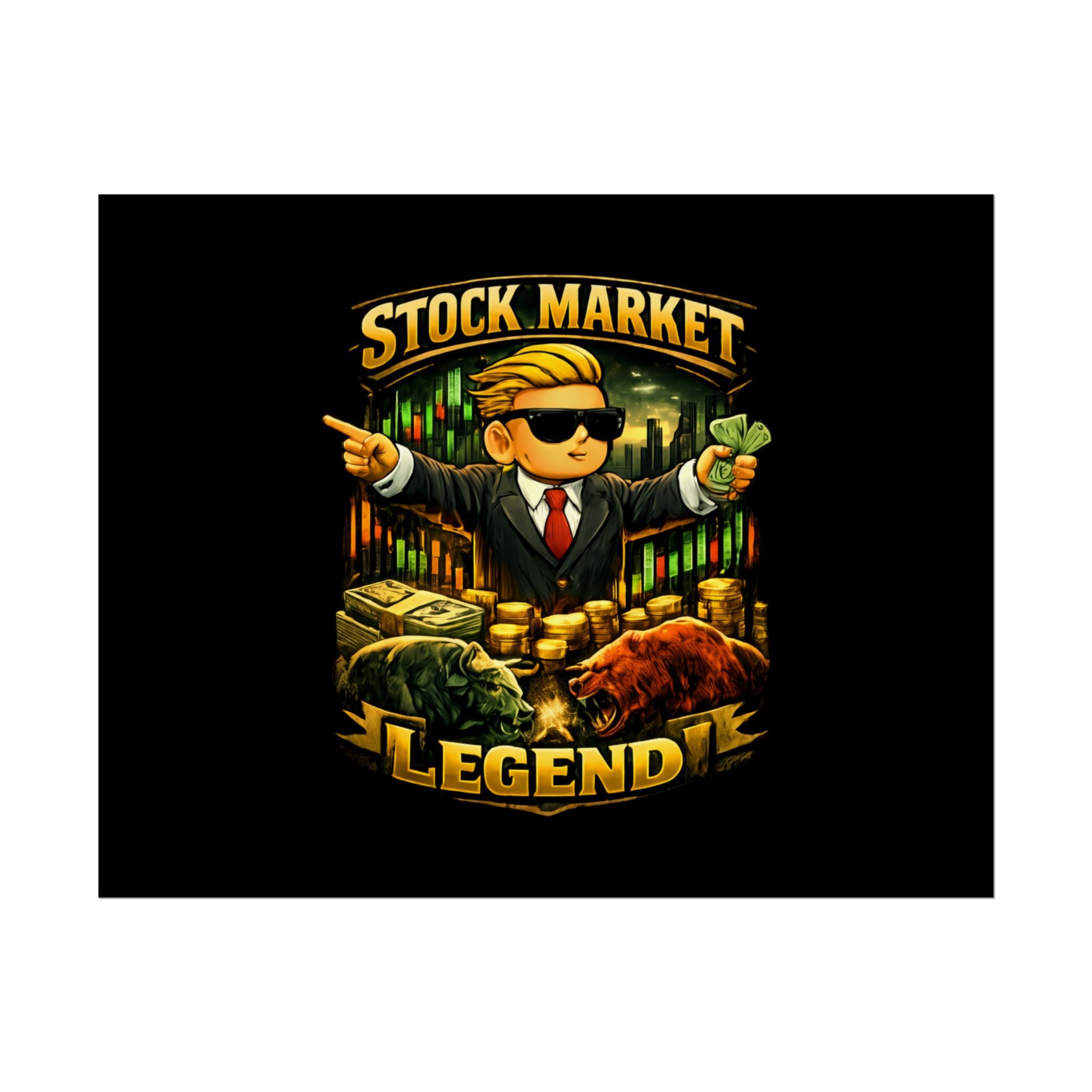 Stock Market Legend Rolled Poster — Wall Art for Traders & Finance Fans
