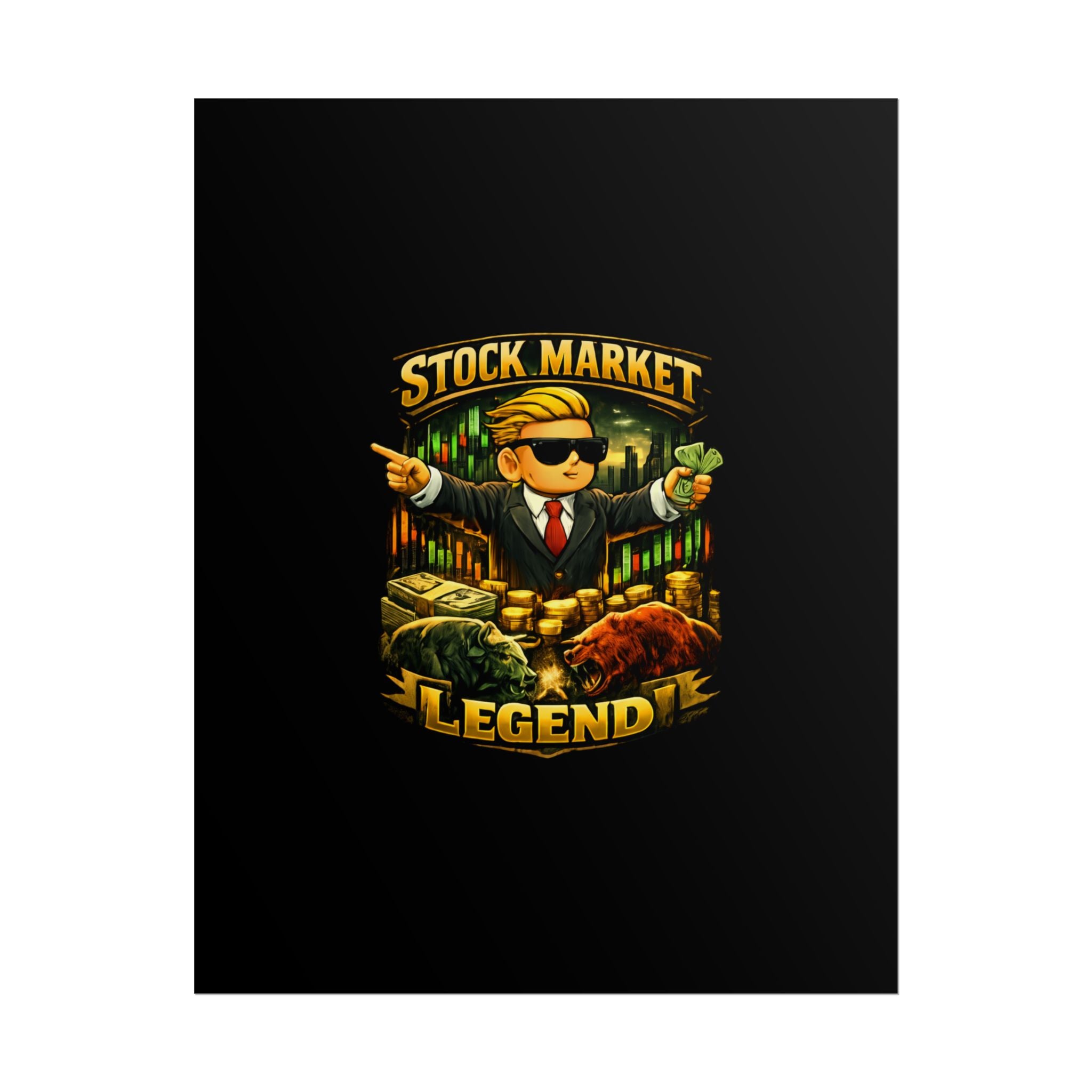 Stock Market Legend Rolled Poster — Wall Art for Traders & Finance Fans