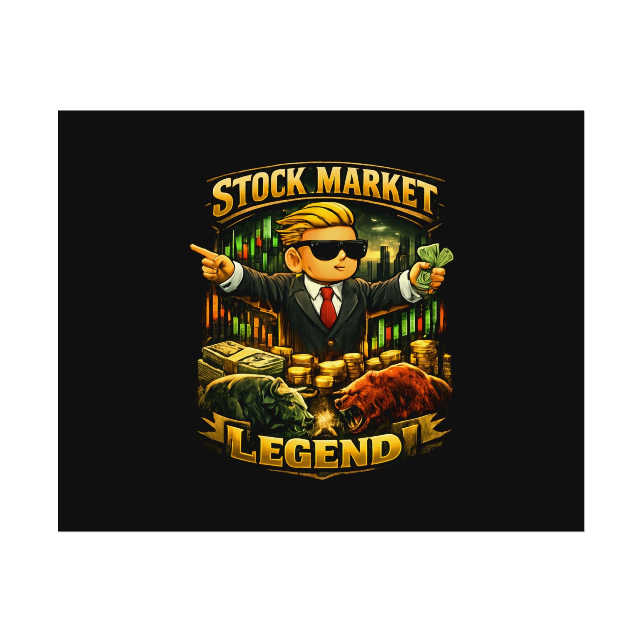Stock Market Legend Rolled Poster — Wall Art for Traders & Finance Fans