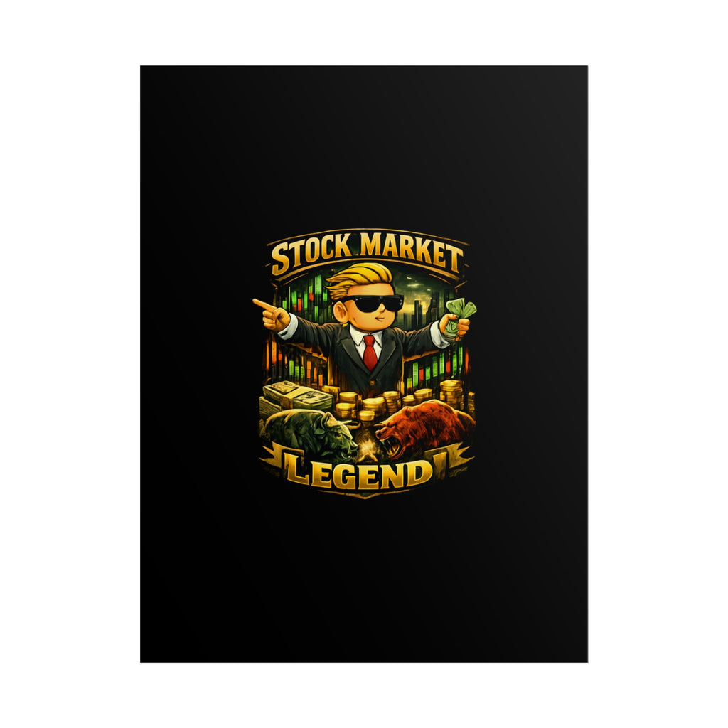 Stock Market Legend Rolled Poster — Wall Art for Traders & Finance Fans