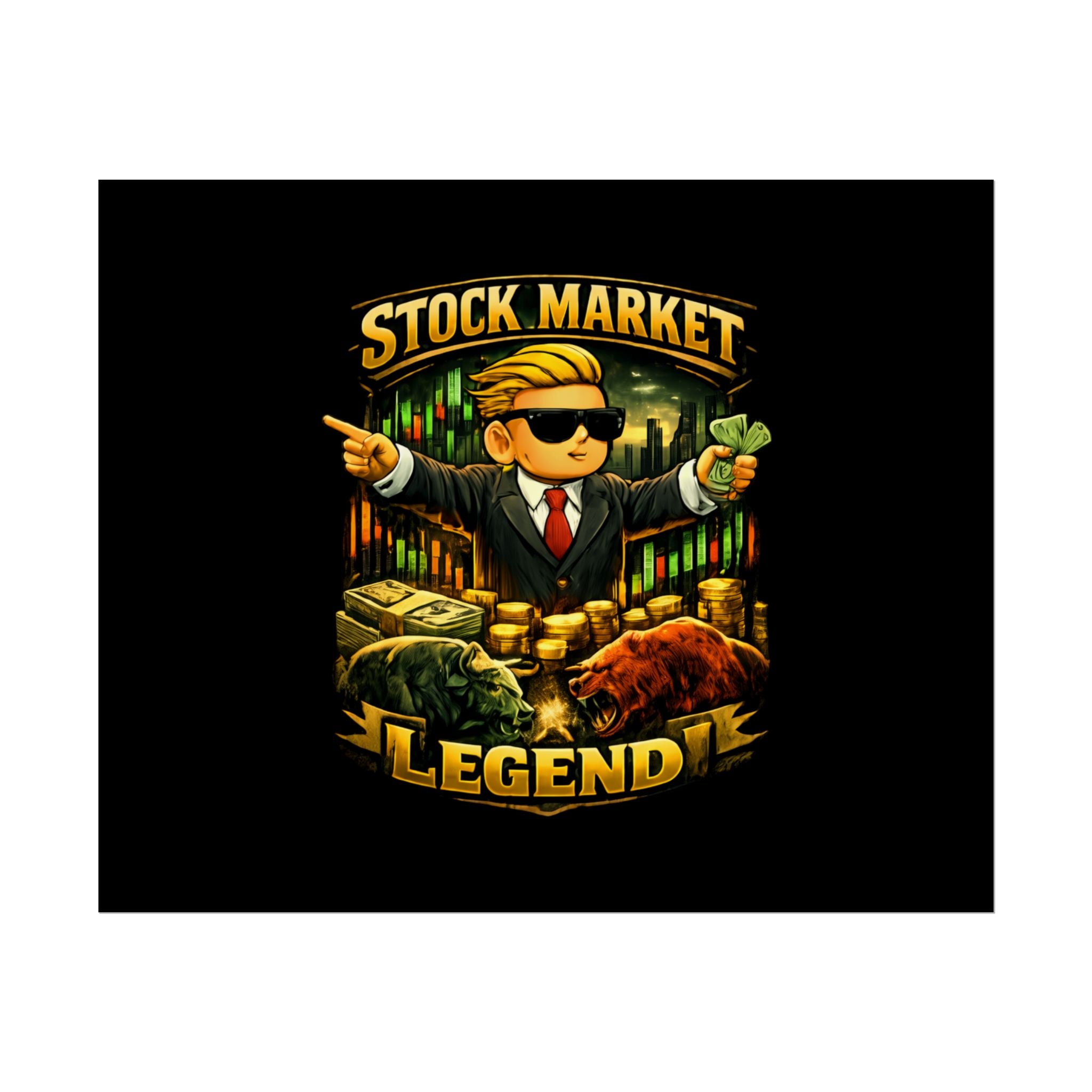 Stock Market Legend Rolled Poster — Wall Art for Traders & Finance Fans