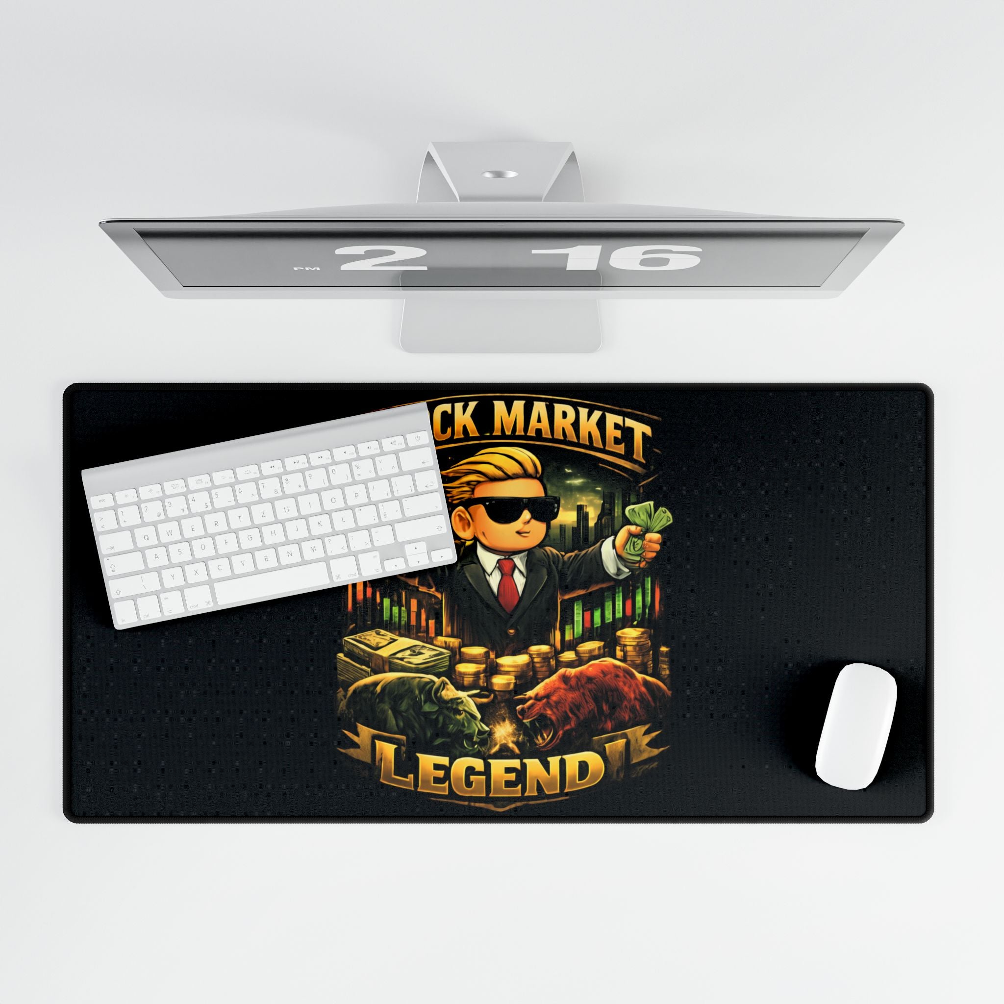 Stock Market Legend Desk Mat — Gamer/Trader Mousepad
