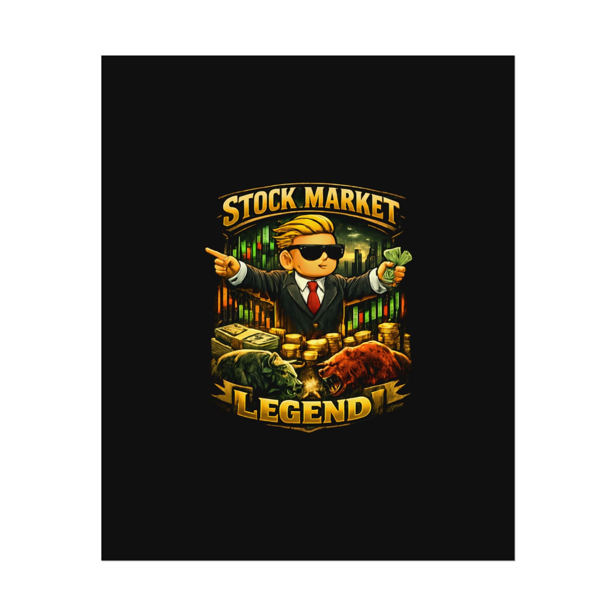 Stock Market Legend Rolled Poster — Wall Art for Traders & Finance Fans