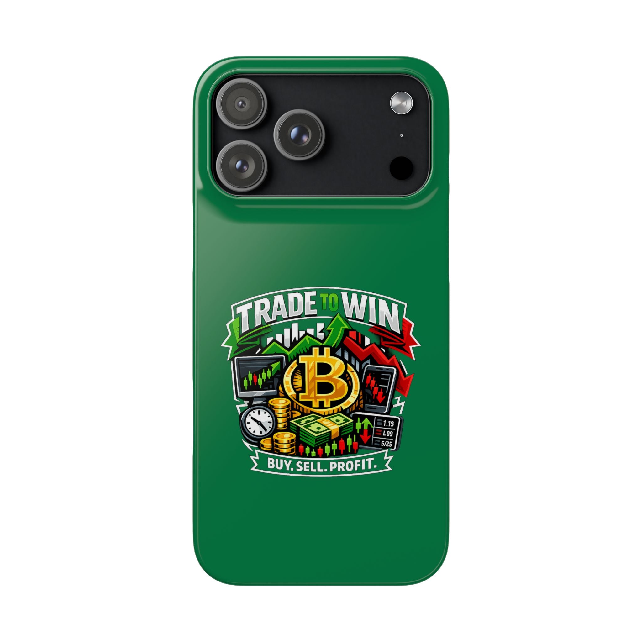 Phone Case — 'Trade to Win' Crypto Trading Design (Buy. Sell. Profit.)