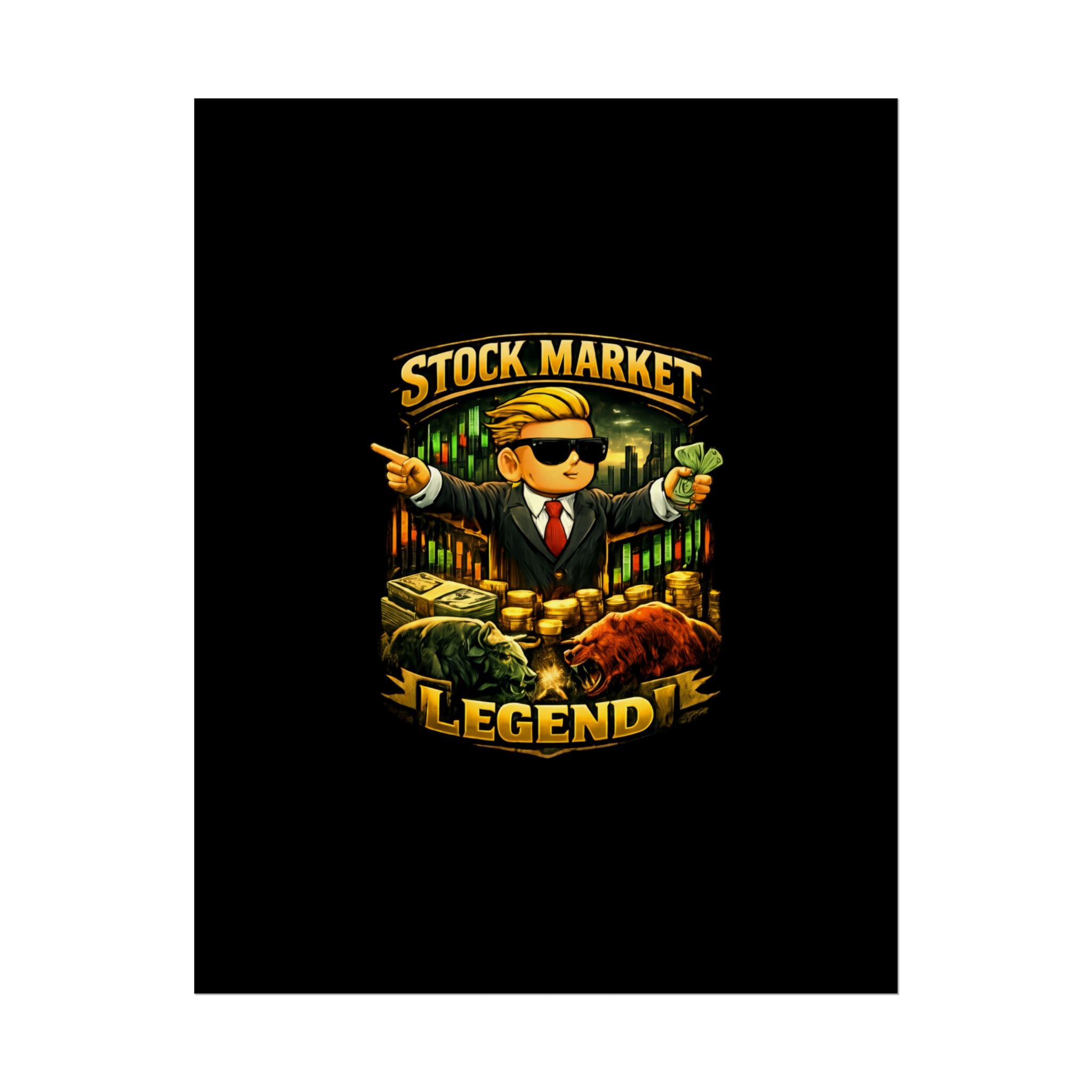 Stock Market Legend Rolled Poster — Wall Art for Traders & Finance Fans