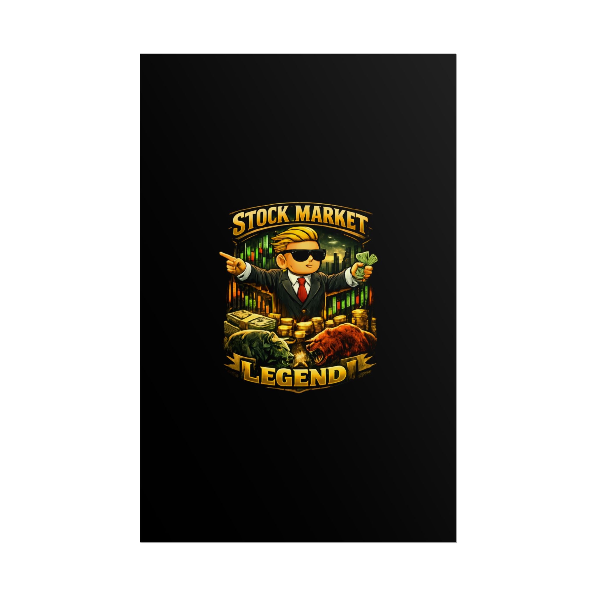 Stock Market Legend Rolled Poster — Wall Art for Traders & Finance Fans