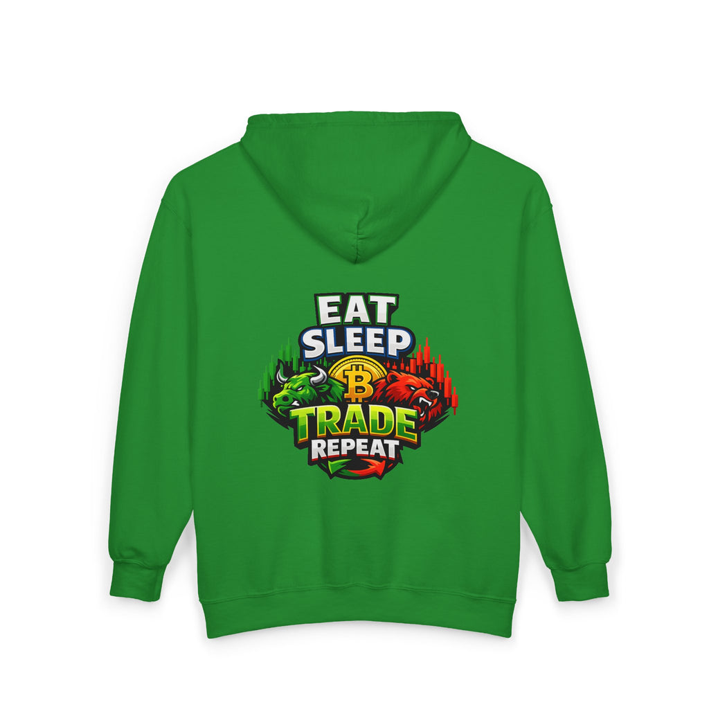 Eat Sleep Trade Repeat Zip-Up Hoodie